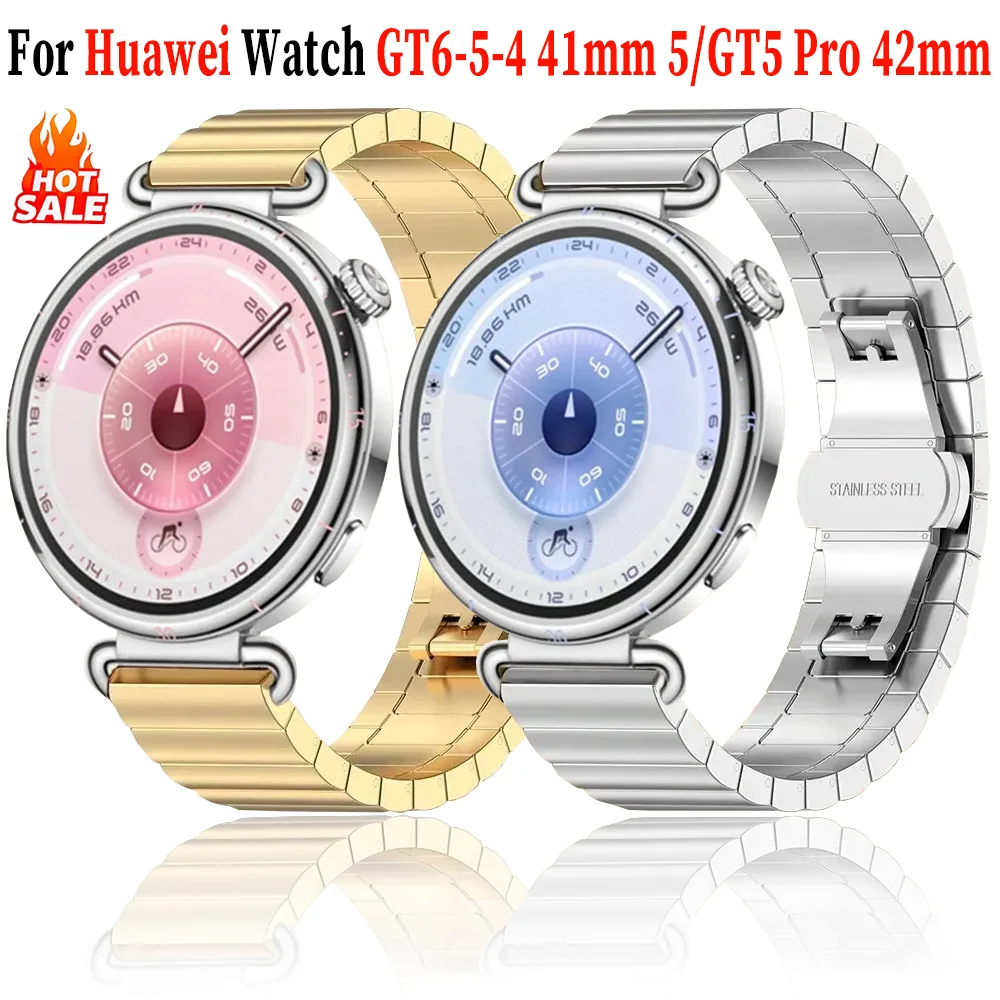 18mm Metall Edelstahl Armband für Huawei Watch GT6-5-4 41mm 5/GT5 Pro 42mm Damen Komfortables Armband Xiaomi Watch S4 41mm