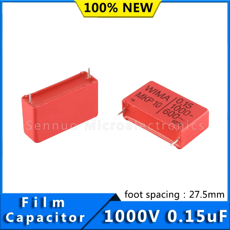 

5/10pcs New German WIMA Film Capacitor MKP10 1000V 0.15uF 1000v 154 Pitch 27.5mm Audio Infinity Capacitor MKP1O131506B00KSSD