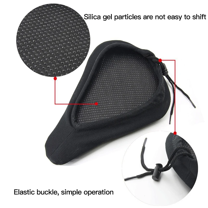 Bicycle Saddle Gel Cushion Cover Ergonomic design For Comfortable Exercise Bike Seat Pad Bike Cycling