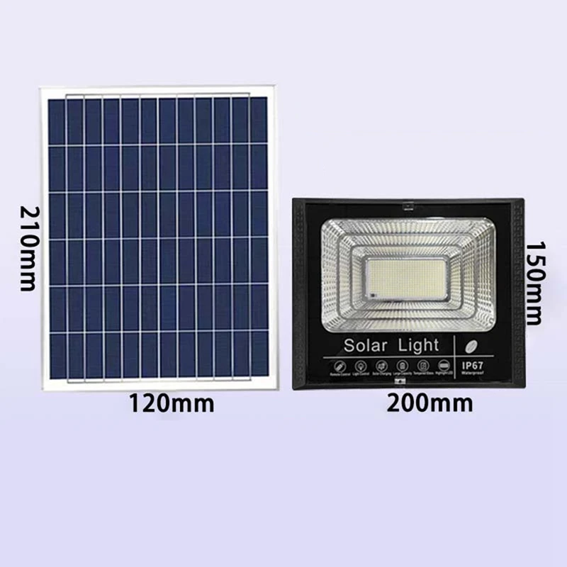 Солнечный прожектор Solarflood Controllight 114LED 65 Вт наружное водонепроницаемое уличное освещение с регулируемым углом дистанционного управления