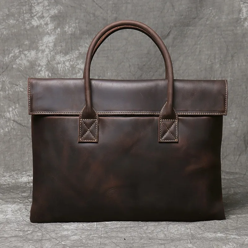 

Популярная мужская сумка через границу, горизонтальная натуральная кожа, деловая повседневная сумка для компьютера из воловьей кожи с верхним слоем