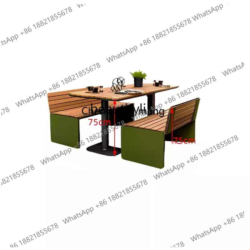 Hot sales  Outdoor wrought iron table and chair combination milk tea shop coffee shop terrace, sun protection, camping, and leis