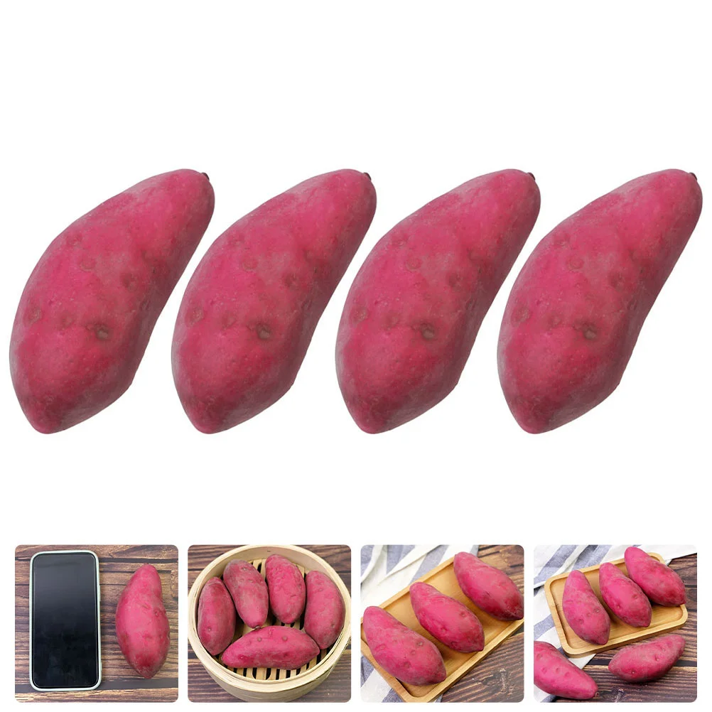 Artificial Lifelike Vegetable Simulated Purple Sweet Potato Model Decoration Potatoes Realistic Foam