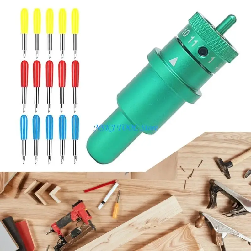 L8rc 15pcs snijden mes wolfraam plotter mes met snijder voor het snijden 30/45/60 graden met houderbasis
