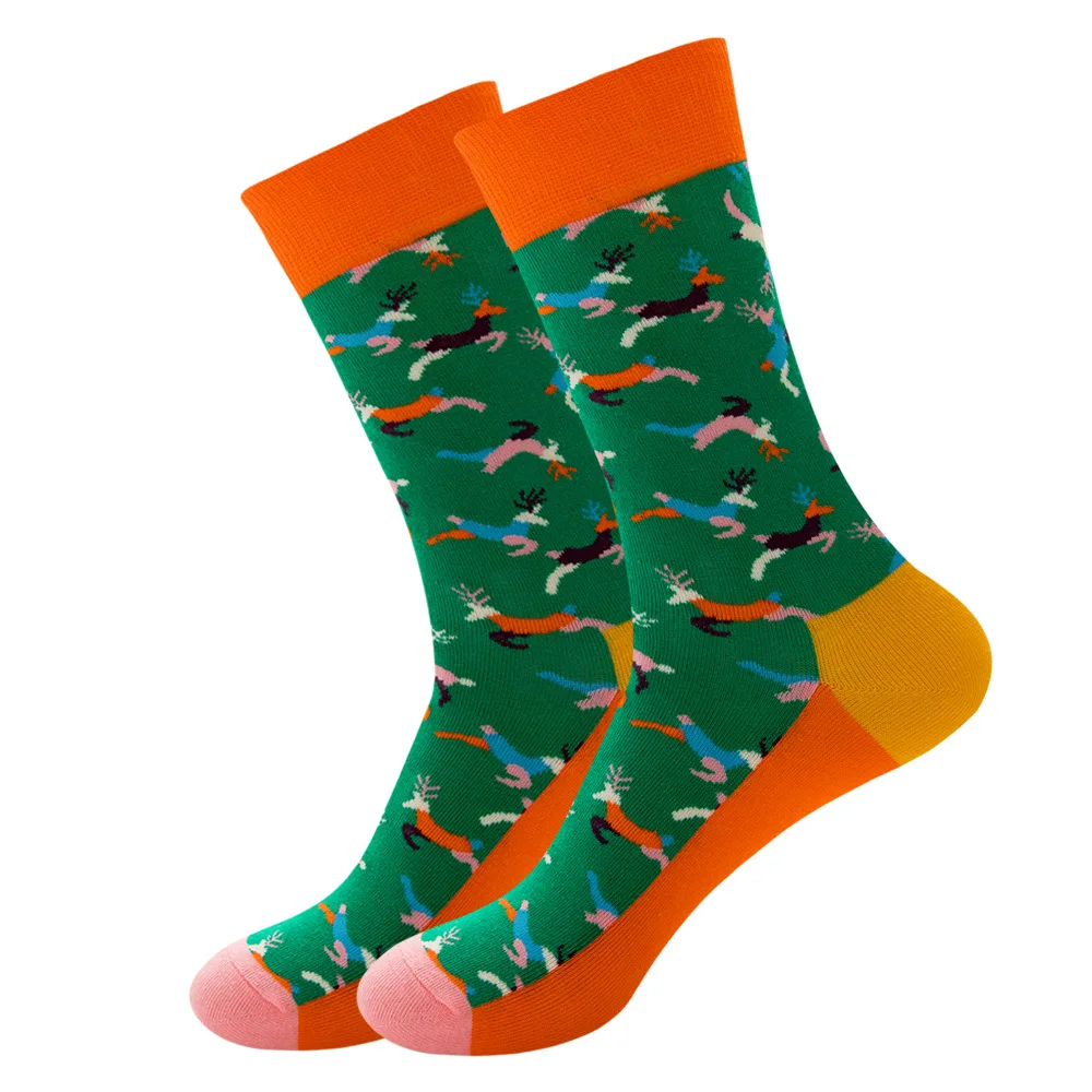 7 pairs lot pack women socks The New elk Santa Claus snowman Lantern candy Cookies Trendy socks fashion happy funny socks cotton