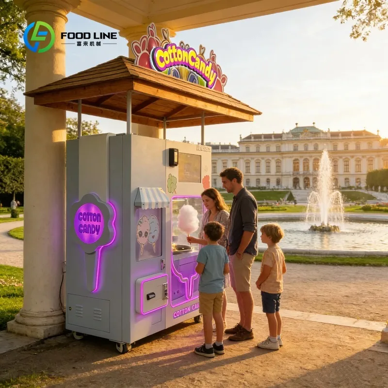 Customized Hot Selling Indoor Outdoor Cotton Candy Vending Machine for Party Event Commercial Candy Floss Maker