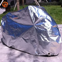 POSSBAY Universal Motorcycle Cover Waterproof Outdoor UV Protector Heat Insulation Reliable Covers Fit for Honda Harley Scooter
