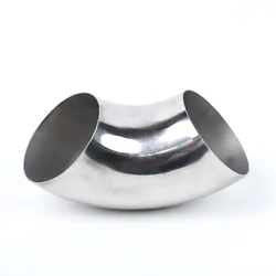 Car Exhaust Bend Elbow Pipe Fitting 2.5 63mm Stainless Steel Universal Car Exhaust Pipe Muffler Elbow Tube Bend Mandrel Fitting