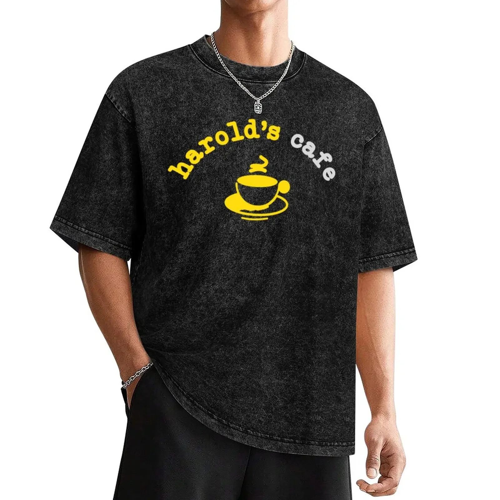 Harolds Cafe T-Shirt anime figures anime mens designer clothes