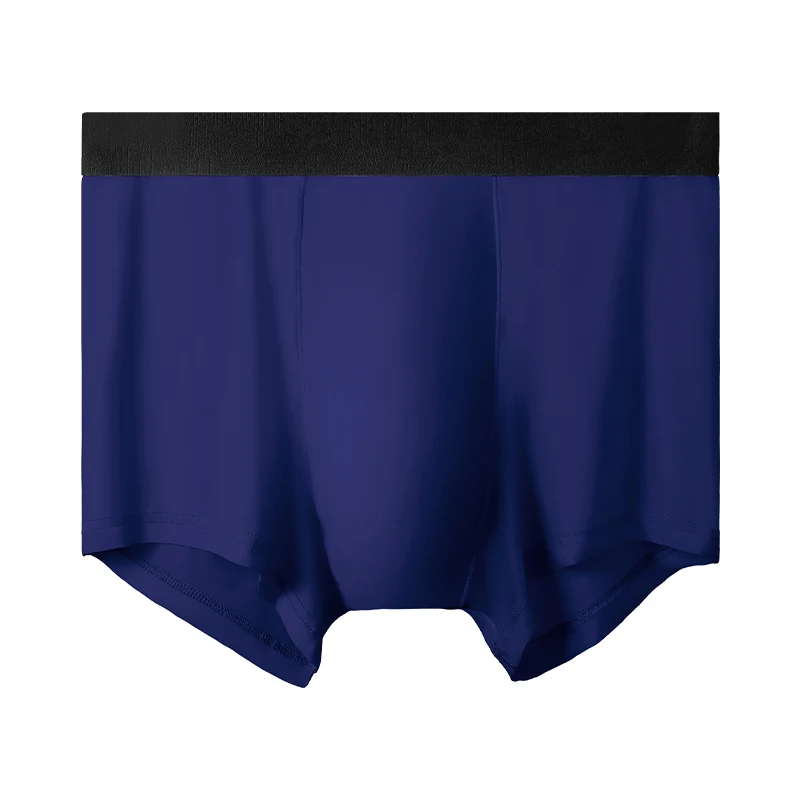 Celana Dalam Pria Bahan Sutra Es Musim Panas: Tipis, Bernapas, Potongan Kotak, Seksi, Transparan, Celana Pendek Berujung Rata dengan Celana Dalam Pendek