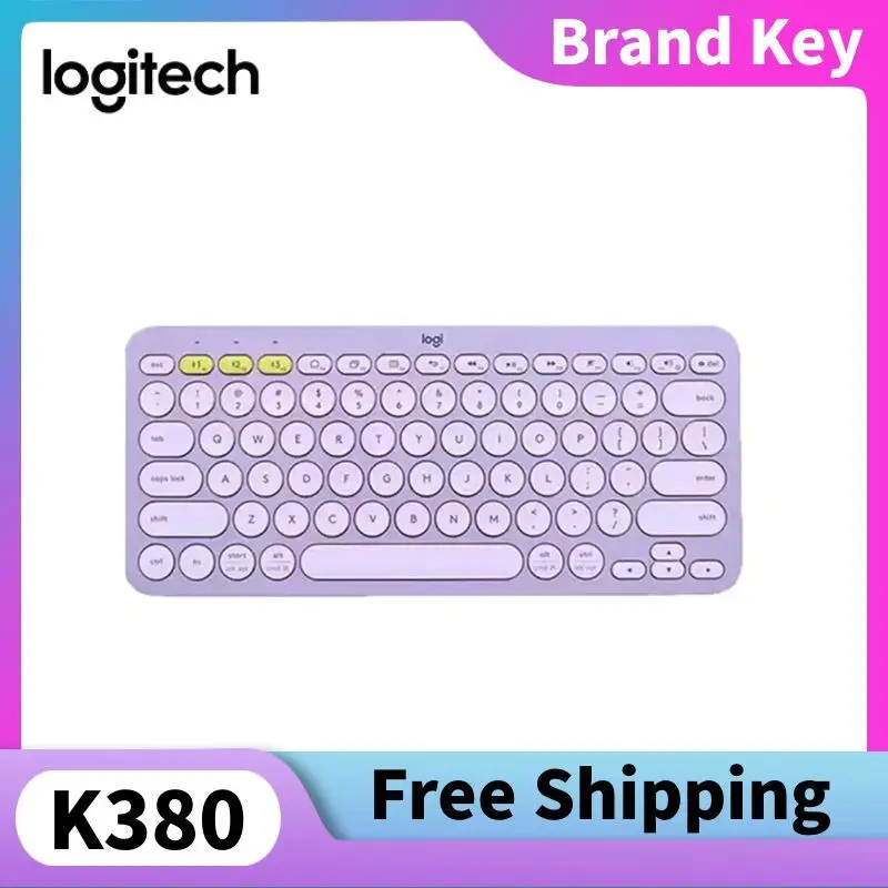 

Logitech K380 Macaroon Color Wireless Dual-mode Portable Ultra-thin Keyboard SuitableWindows Mac Chrome IOS Android Systems