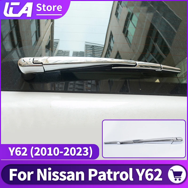 Suitable for Nissan Patrol Y62 2010-2021 Modification Accessories Rear Window Wiper Sticker Chrome Decorative Highlight Strip