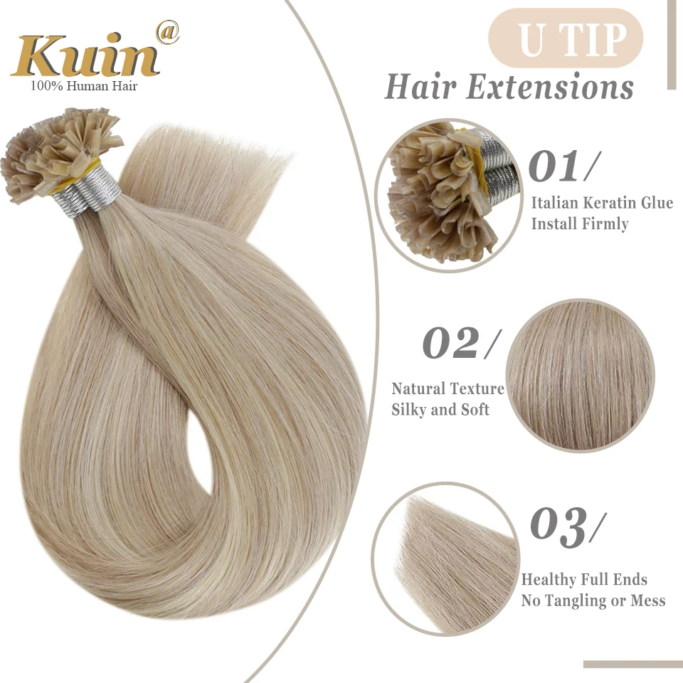 Rechte U Tip Haarverlenging Menselijk Natuurlijk Haar 12-26 "40g 50 g/set Bruin Bruin Kleur capsules Keratine Extensions Voor Vrouwen