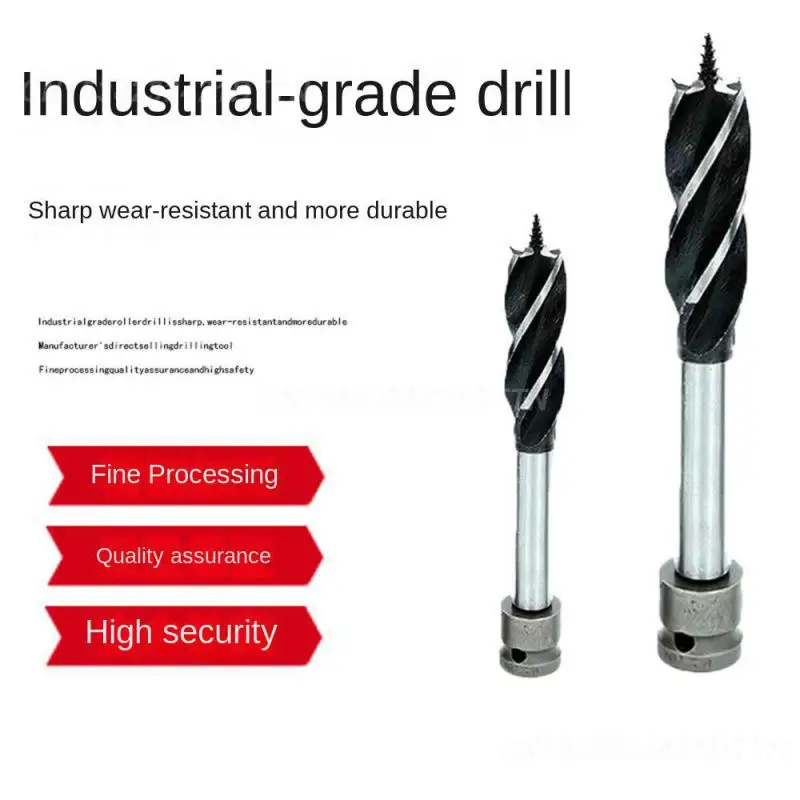 Carpenter Drill Bit Carbon Steel Wood Milling Cutter Durable Creative Accessories Tools Reaming Drill Tapper Four-edge Four-slot