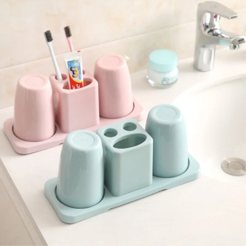 Creative double cup Wash suit Nordic toothpaste toothbrush holder is fall resistant wear resistant and thick and durable