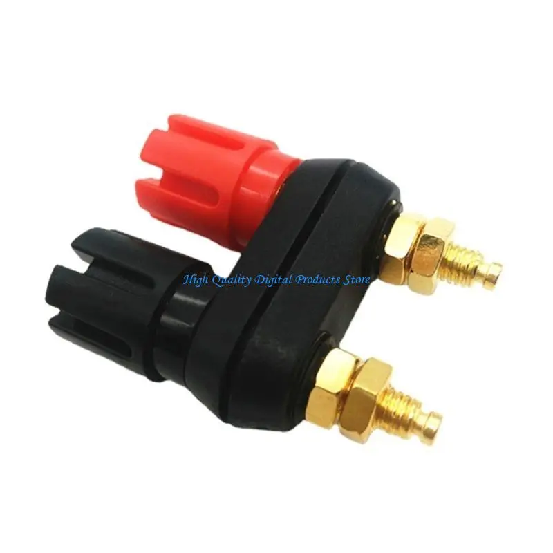 U2JE 1PC Banana Plugs Couple Terminals Red Black Connector Amplifier Terminal Binding Post Banana Speaker Plug