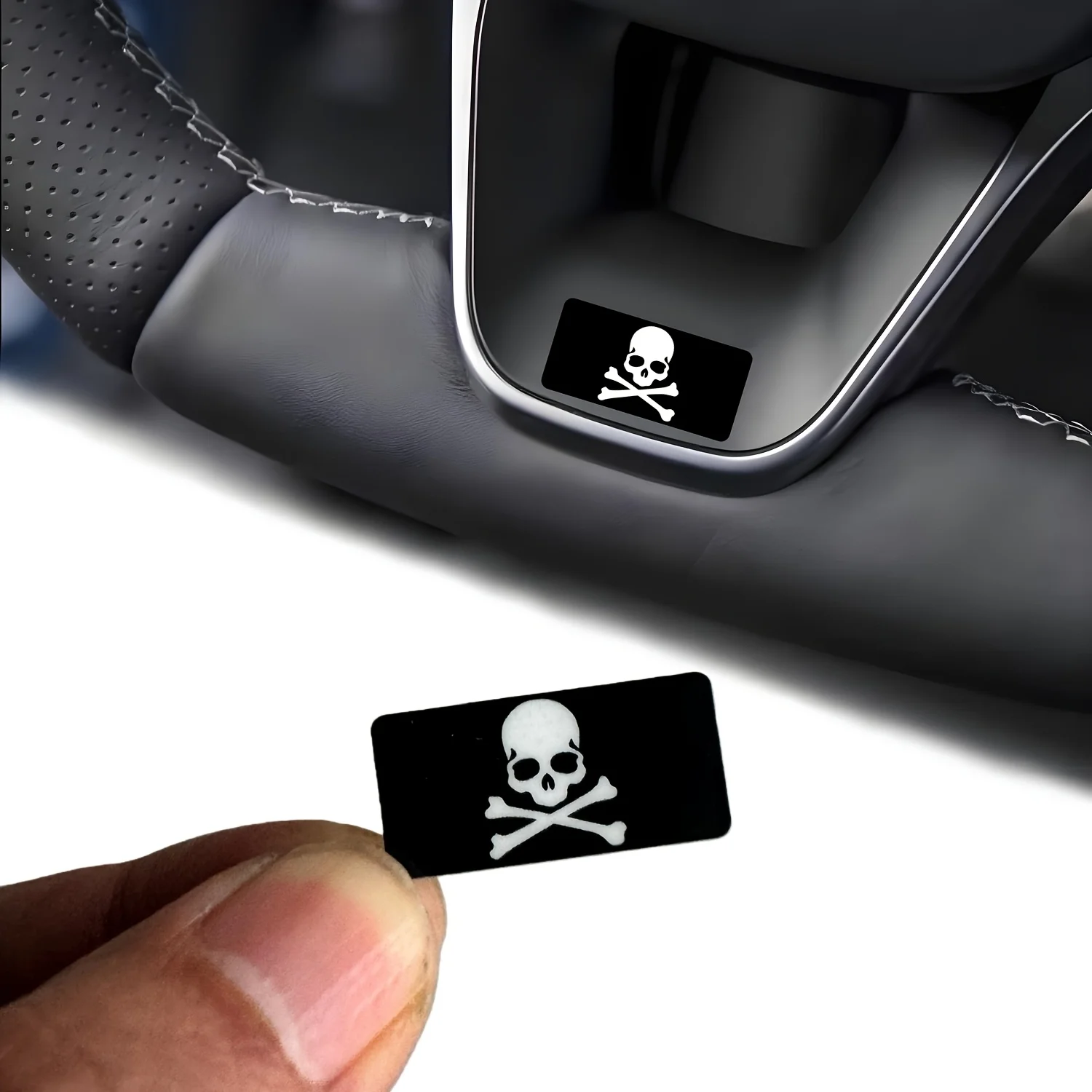 

5-Piece skull-style car sticker badge logo, suitable for car decoration decal accessories for all kinds of vehicles