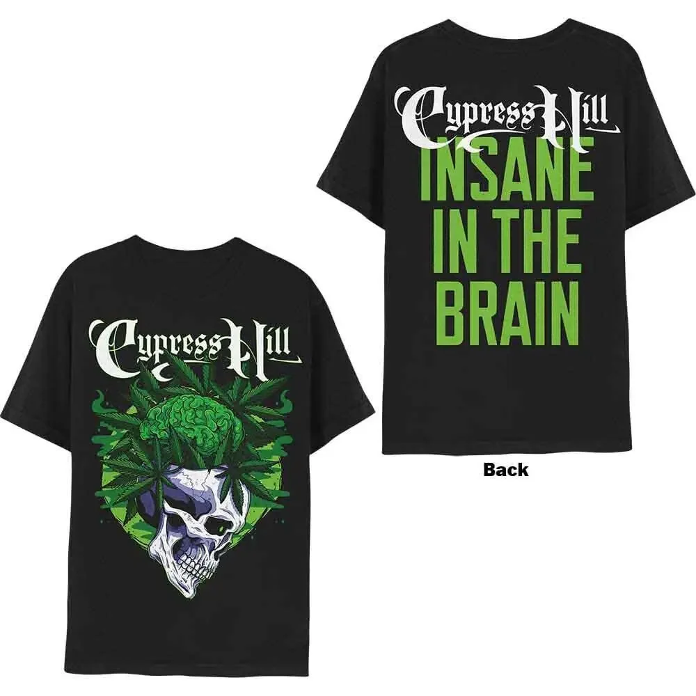 Cypress Hill Unisex T-Shirt: Insane In The Brain (Back Print) (XX-Large)