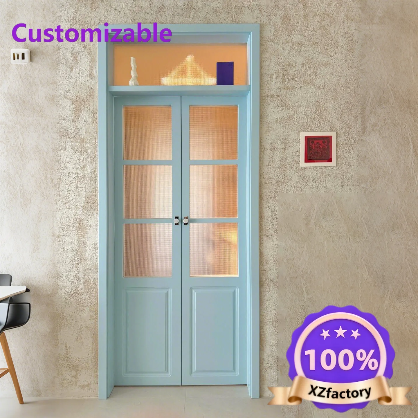 

Factory Direct 2026 Top Rated Set Door Arched Door French Retro Log New Chinese Bedroom Painted Room Solid Wood Arc Arched