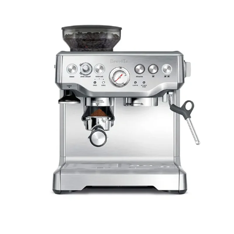 

Кофемашина для эспрессо New Breville Bes870, полуавтоматическая Домашняя и коммерческая кофеварка с функцией помола зерен 220-240 В