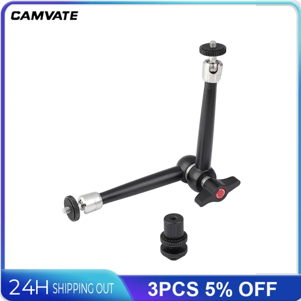 CAMVATE 11 "توضيح الذراع السحري مع 1/4'' ذكر المواضيع والأحذية محول تركيب للميكروفون/رصد/الفيديو الضوئي/فلاش تصاعد