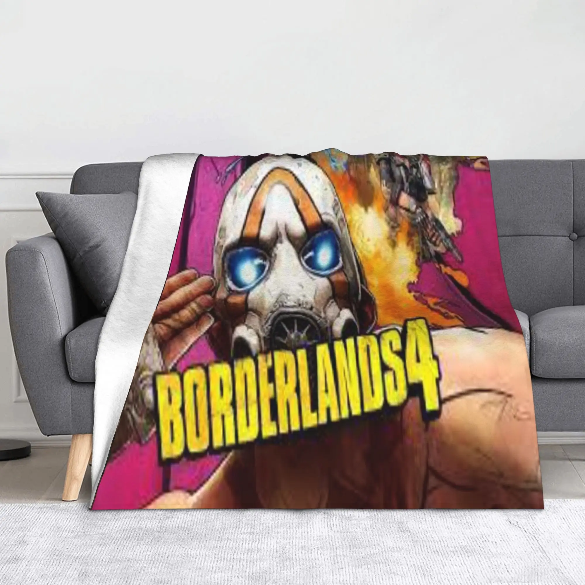 بطانية رمي لعبة Borderlands 4 للأريكة بطانية قطيفة ناعمة غامضة مقاس 50 × 60 بوصة مفرش سرير بأحجام متعددة لجميع المواسم #2