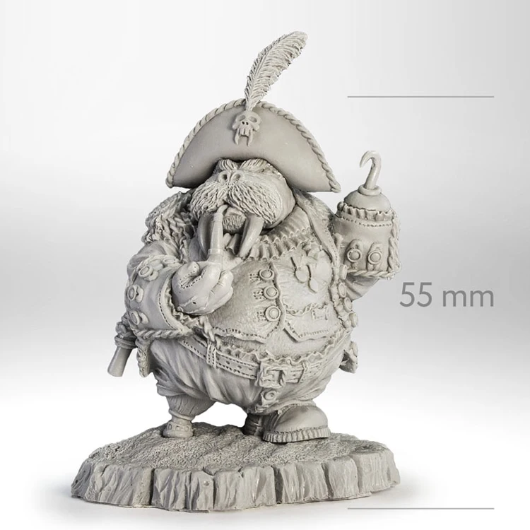 40mm CAPTAIN WALRUS, Resin Model figure GK, Animal mythology, Unassembled and unpainted kit