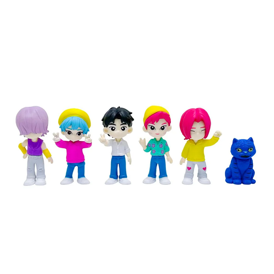 6pcs Kpop Demon Hunters Figure Series Blind Box PVC Cartoon Mini Model Toy Doll Desktop Decorative Kids Christmas Surprise Gift