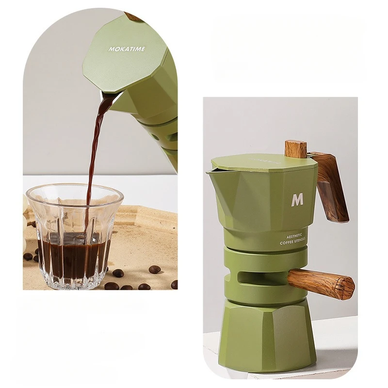 Moka Topf italienischen Espresso Topf Doppel ventil Herd Espresso