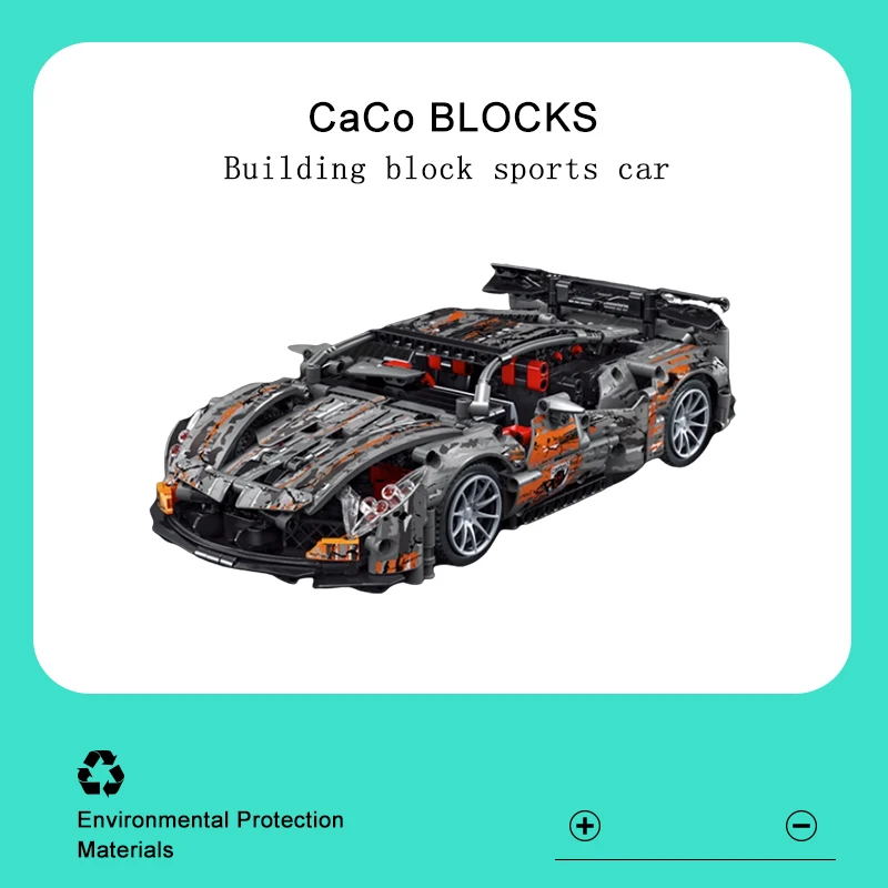 

CACO Sports Car 1∶14 Super Speed City Racing C013 Famous Vehicle Assembly Puzzle Building Block Model Toys Gift For Children