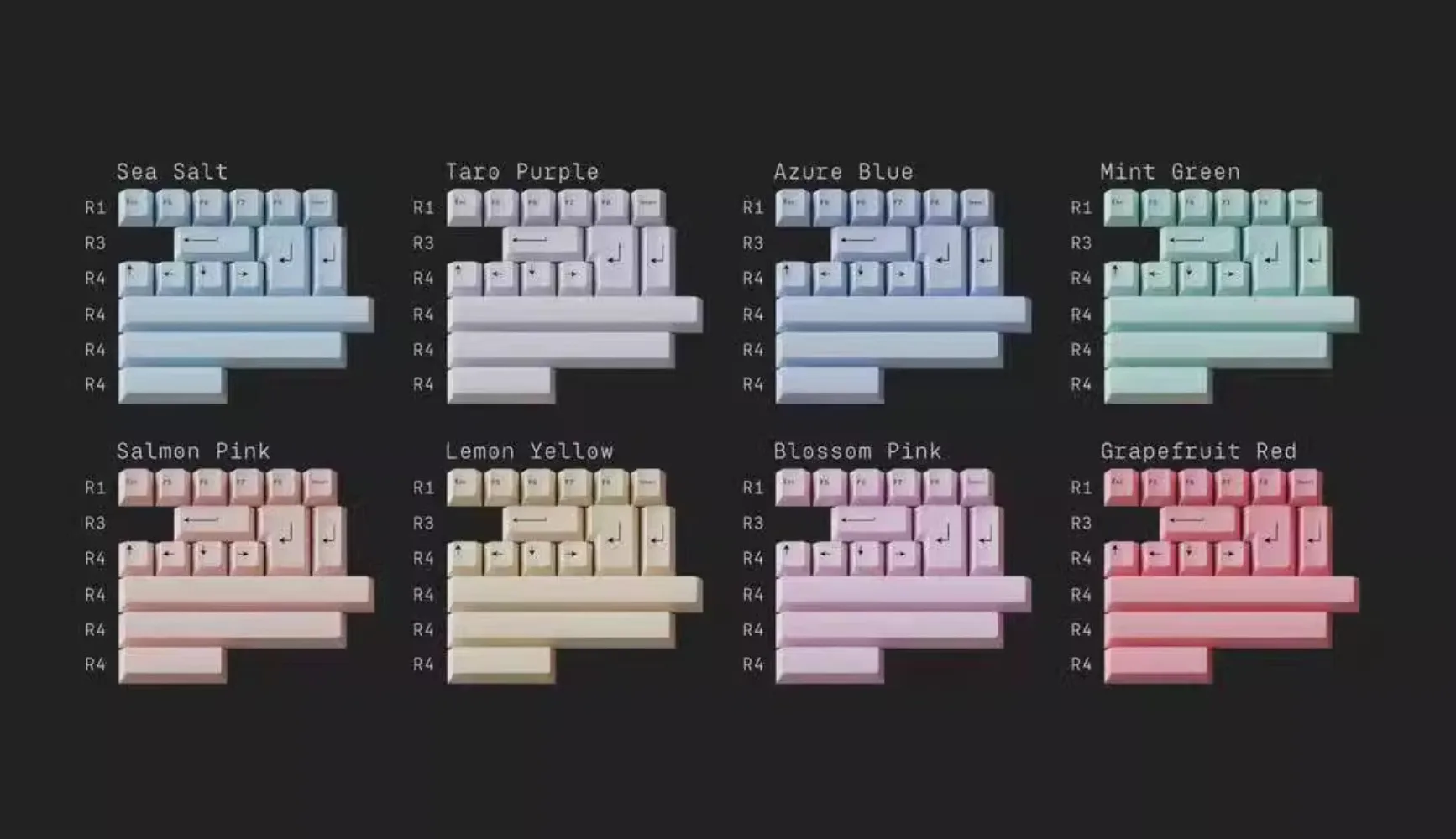 GEEKARK Supplement Set Keycaps Solid Color Pink Green Custom Cherry Profile Key Caps PBT MX Switch Artisan Mechanical Keyboard