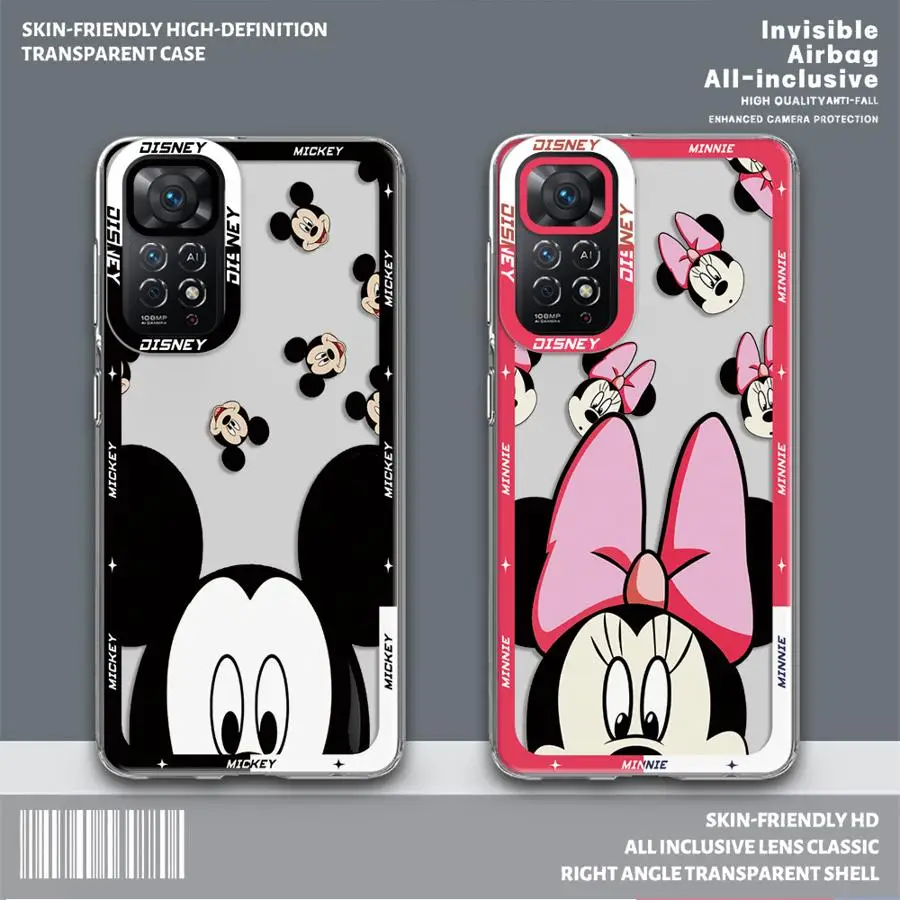 Mickey Minnie Mouse Phone Case for Xiaomi Redmi Note 12 Pro 10 11 13 Pro Plus 10Pro 11Pro 9 9s 10s 11s 12s 9Pro Soft Cover Capa