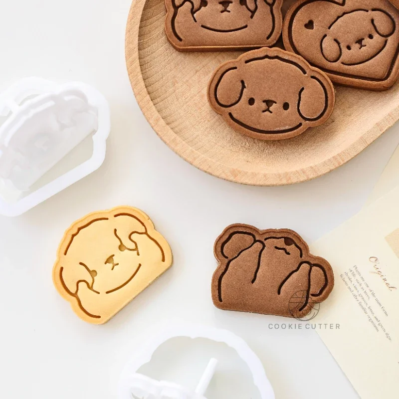 Cute Cartoon Dog Shaped Cookie Cutter Mold Various Puppy Cookie Embosser Mould Biscuit Fondant Cake Decoration Making Tools