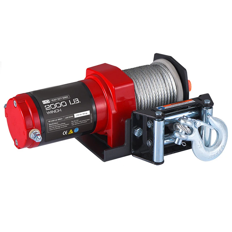 12V/24V Electric Winch 2000 LBS ATV/UTV Electric Winch Steel Cable ATV Off-Road Winch