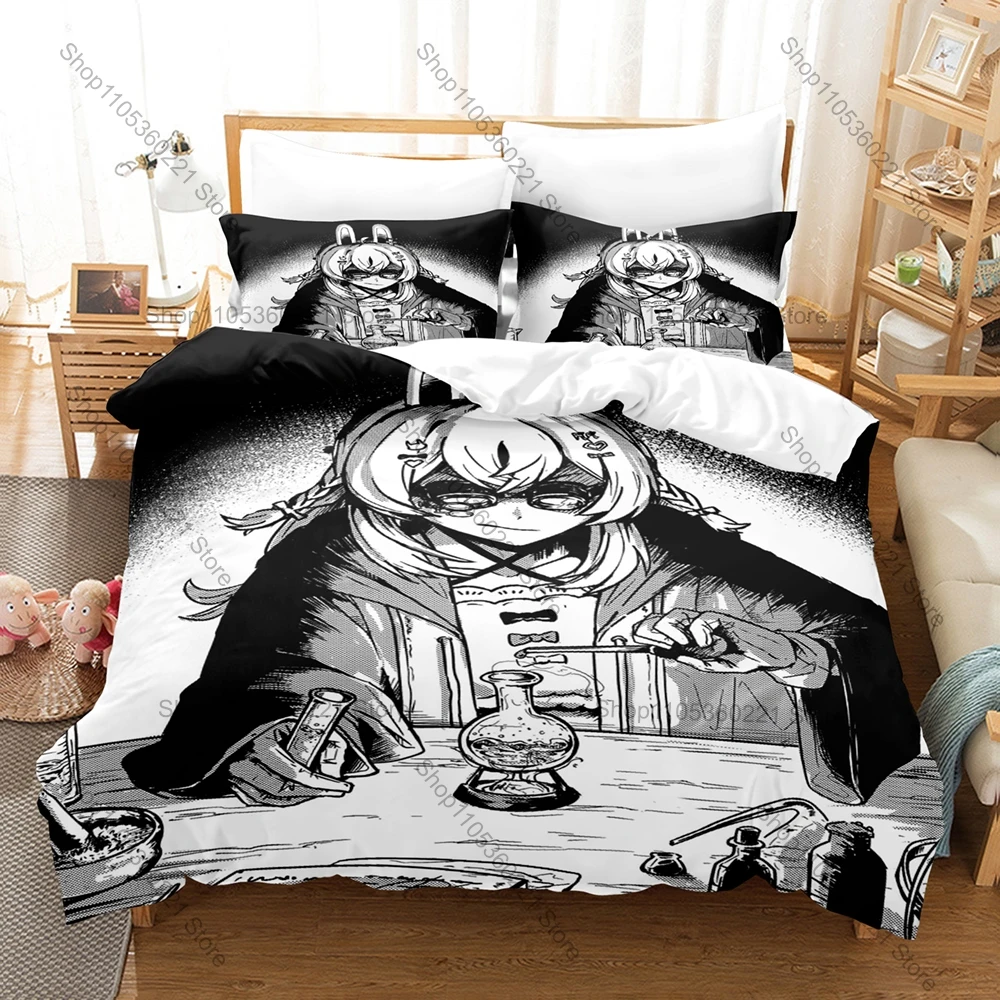 Pipkin Pippa VTuber Bedding Set, Duvet Cover + 2 Pillowcases Cute Cartoon Pattern Bed Linens for Home & Dorm