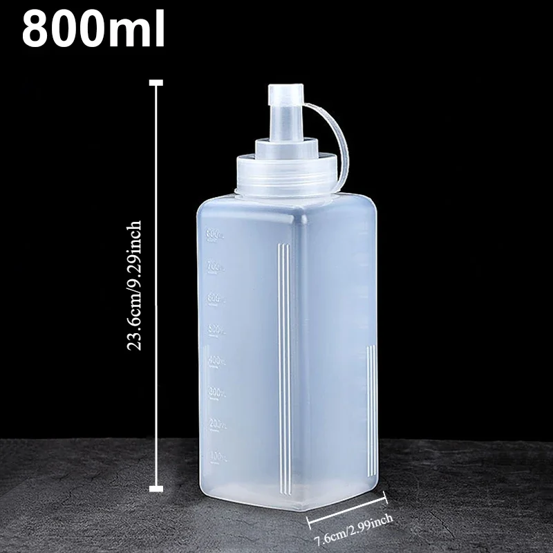 800-1000 ml Knijp Kruiderij Fles met Deksel plastic knijpfles Jam Salade Dressing Opslag Dispenser Keuken Accessoires