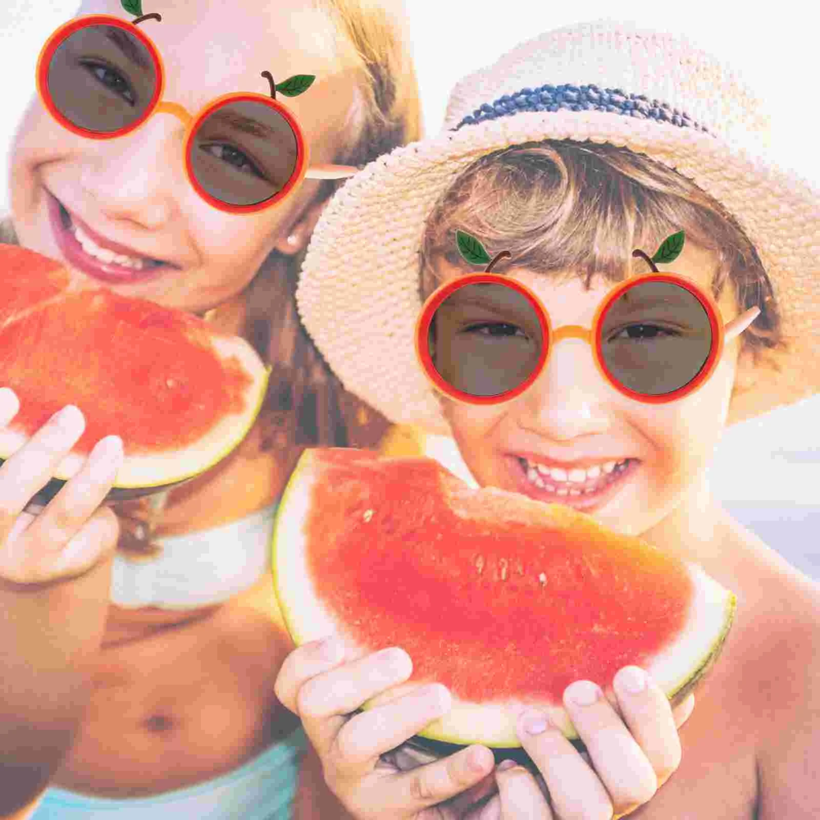 

4 Pcs Sunglass Headband Orange Shape Glasses Party Favors for Kids Decorate Fruit Shaped Sunglasses Banquet