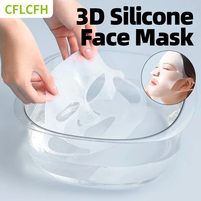 Masque facial en silicone 3D réutilisable, lifting du visage, raffermissant, hydratant, anti-déformable, soins de la peau