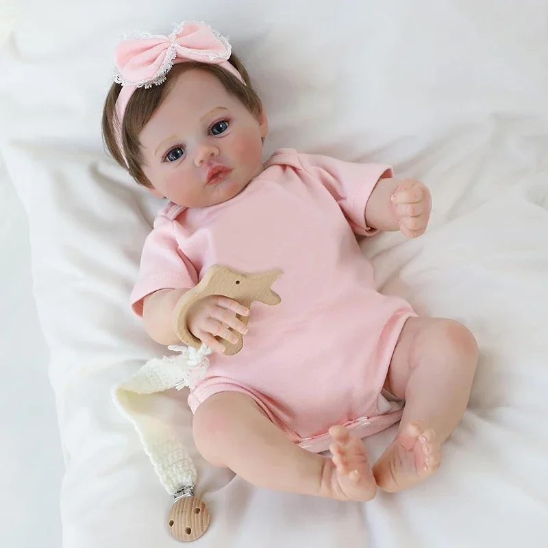 48cm Reborn Baby Dolls Meadow Soft Body 3D Skin with Visbile Veins Collectible Art Doll Bebe Reborn Toy Gift