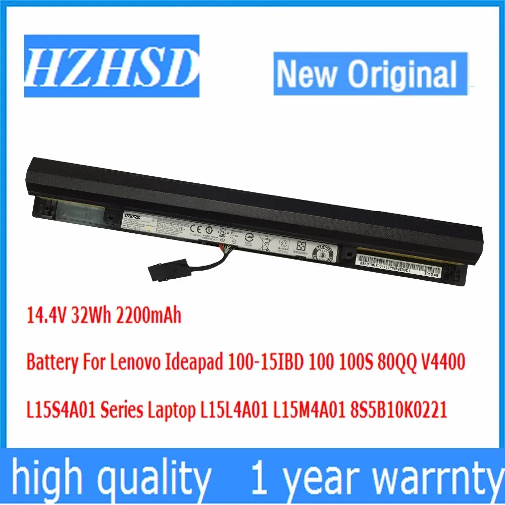 14.4V 32Wh 2200mAh New Original L15S4A01 Battery For Lenovo Ideapad 100-15IBD 100S 80QQ V4400  L15L4A01 L15M4A01 8S5B10K0221