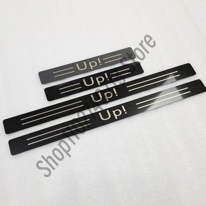 for Volkswagen VW UP UP! 2012- 2020 2021 Door Sill Scuff Plate Guard Stainless Steel Kick Pedal Sticker Car Styling Accessories