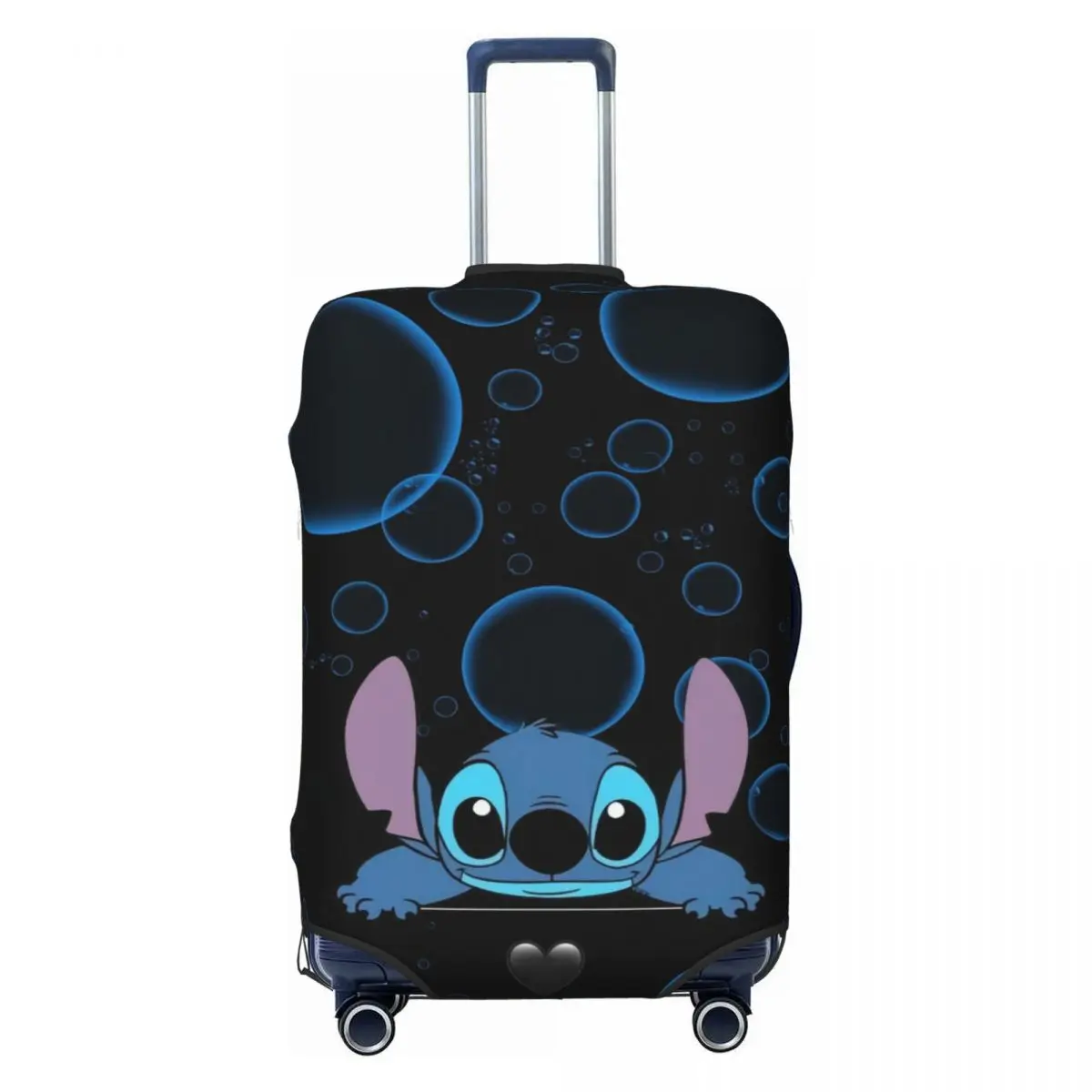 

Funny Blue Light Art Stitch Luggage Cover Protector Washable Cartoon Travel Suitcase Covers