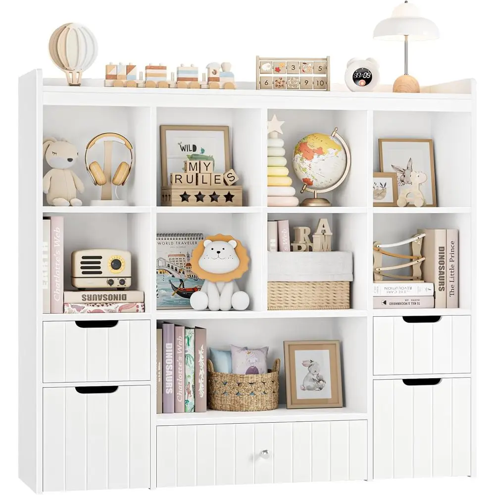 

Органайзер для хранения детских игрушек, большой комод со съемными контейнерами, книжная полка на 46 часов и книжный шкаф с ящиками, современный ящик для игрушек для игр