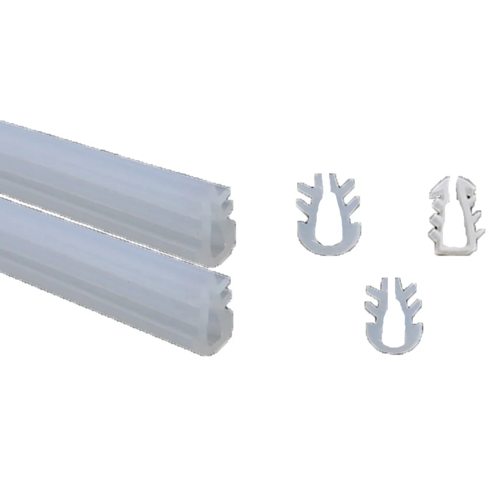 Silicone Rubber U Channel Glass Edge Trim 1-3M Window Car Door Shower Frameless Glazing Weatherstrip Noise Reduction Seal Gasket