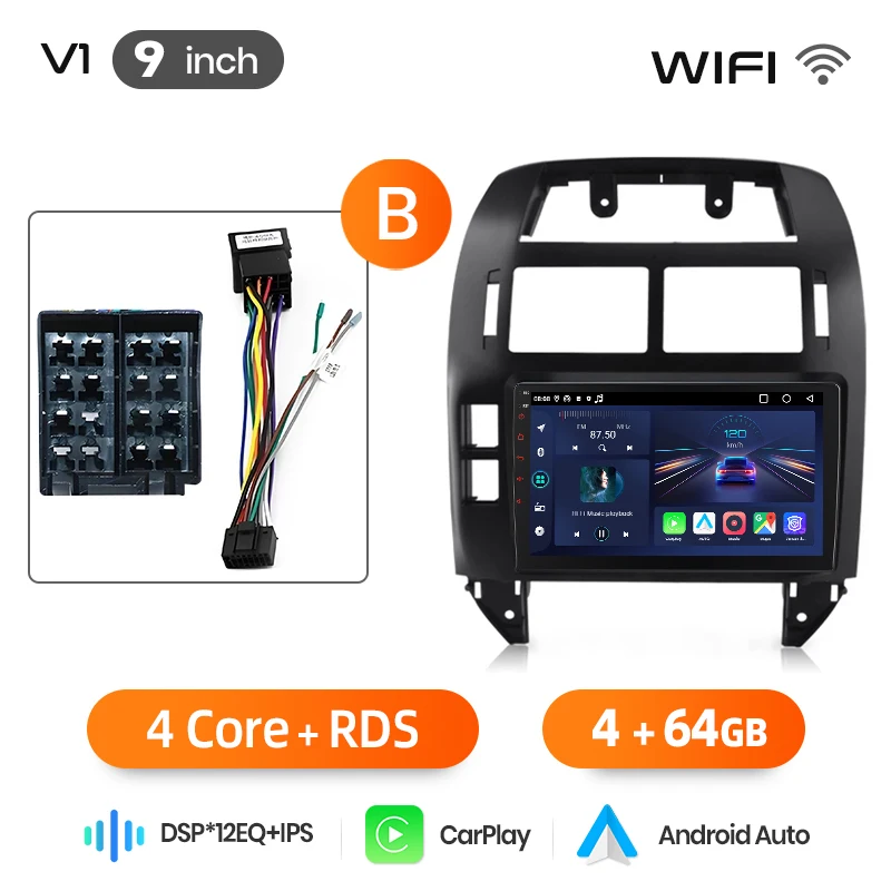 Junsun AI Voice Wireless CarPlay Android Auto Radio voor Volkswagen Polo Mk4 IV 2001-2011 Auto Multimedia Speler BT FM GPS Navigatie 2din DSP Head Unit autoradio
