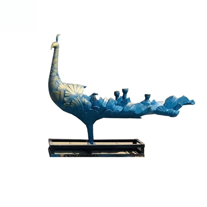 FRP simulated peacock sculpture, landscape creative decorative ornament