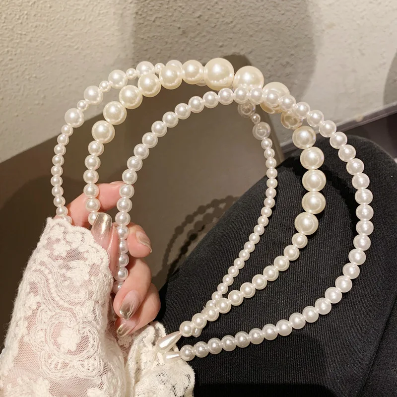 

Vintage Pearl Headband for Women Simple Versatile Daily Wear Premium Lightweight Comfortable Korean Style Hair Band