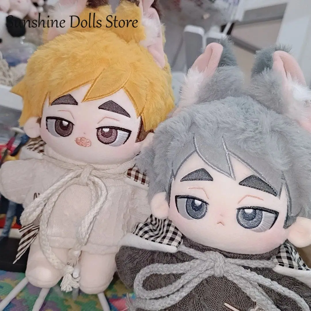 Anime Miya Atsumu Miya Osamu Kawaii Animal oreille coton poupée peluche Cosplay peluche oreiller Figure mascotte jouets 20CM cadeaux d'anniversaire