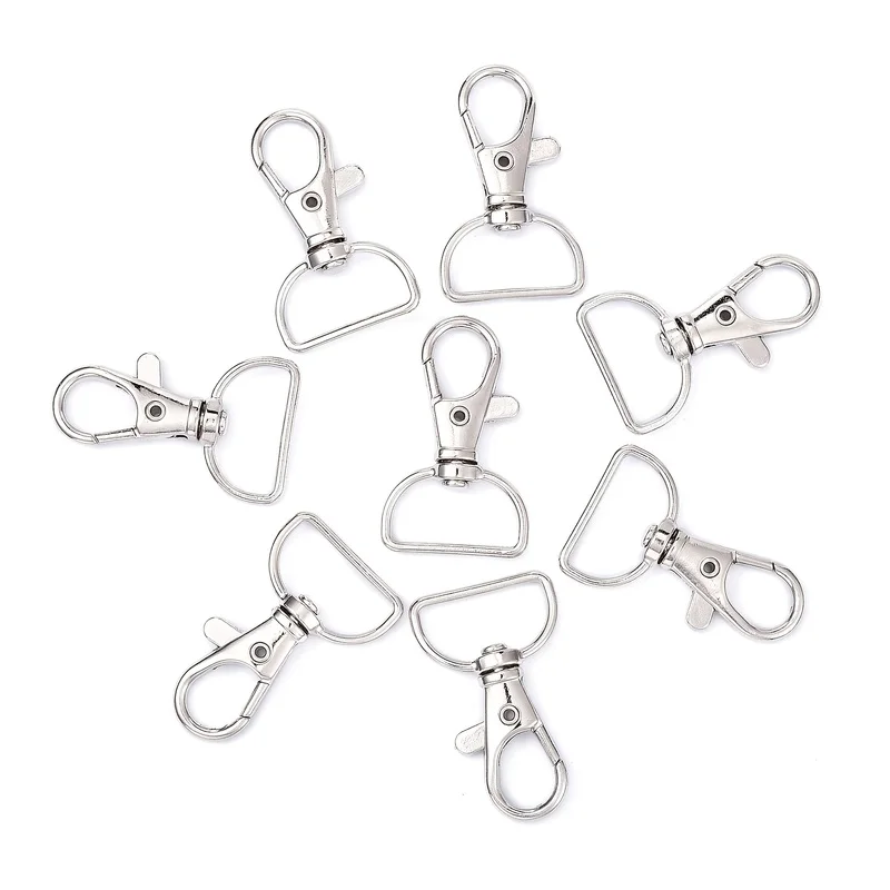 10A set of metal rotating lobster clasps，Suitable for handmade crafts、Key chain、Lanyard and bag/Wallet tag，the Size Is38X24X6mm