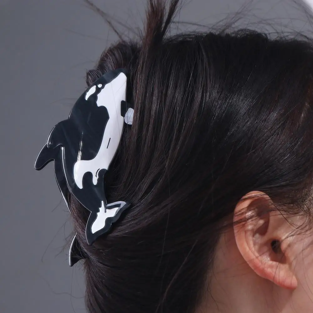 

Acetic Acid Manta Ray Hair Clip Ocean Series Fish Killer Whale Hair Claw Creative Headwear Acetate Marine Organism Hairpin